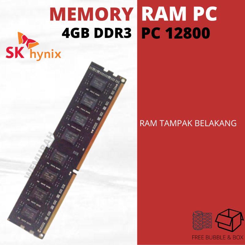 Memory RAM 4GB DDR3 PC 12800 - RAM Longdimm/Komputer/PC - RAM Sodimm/Laptop/NB