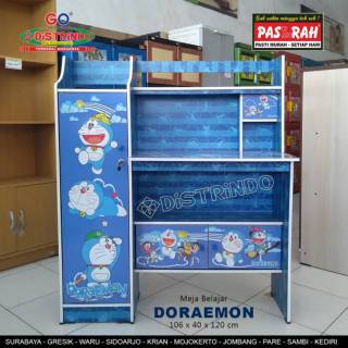 Meja Belajar  Gambar Doraemon  Dengan Lemari  Samping dan 2bh 