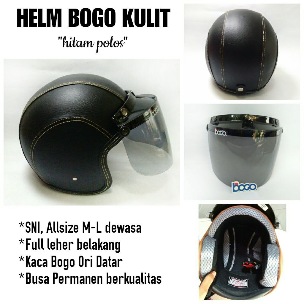 Harga Helm Bogo Kaca Datar Ori - Jual Helm JPN Kawai Momo ...