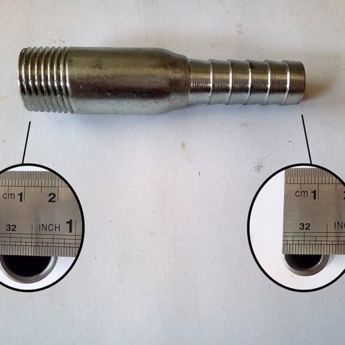 King Nipple Niple Nipel Neppel Nepel King 1/2 Inch x 83 mm Socket Sambungan Selang Pipa Besi Galvani
