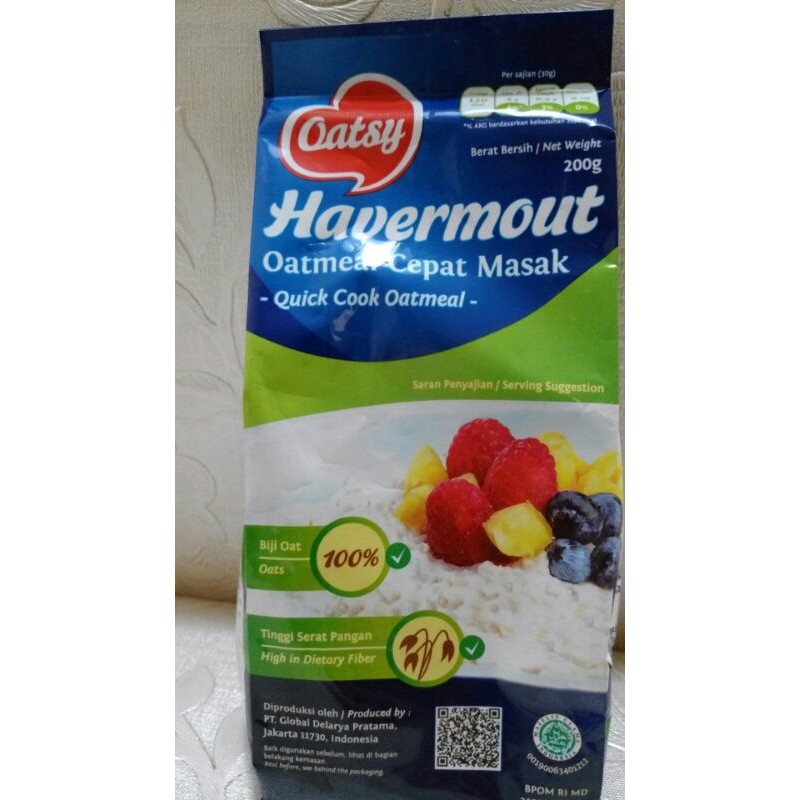 

Oatsy Havermout Quick Cook Oatmeal 200 gr Makanan Sehat