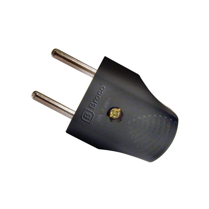 BROCO Steker Gepeng Hitam Pipih Colokan Listrik 344L 344LN SNI