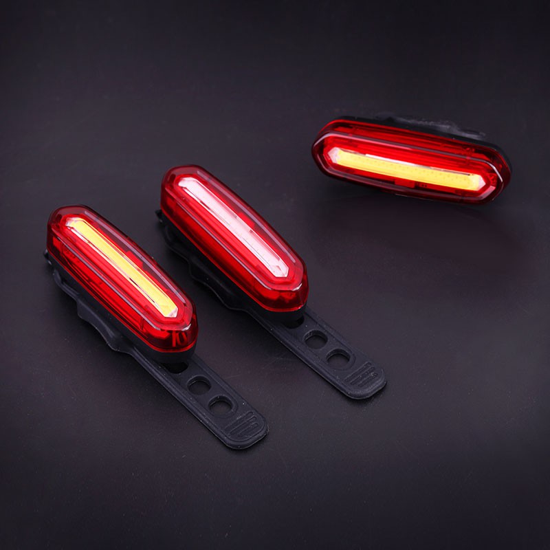 Deemount Lampu belakang Sepeda LED 120 Lumens USB Rechargeable di cas lampu belakang sepedah led / lampu sepedah  Red/White
