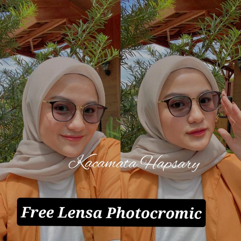 FRAME KACAMATA 1769 GRATIS LENSA PHOTOCROMIC | KACAMATA MINUS | ANTI RADIASI | KACAMATA WANITA