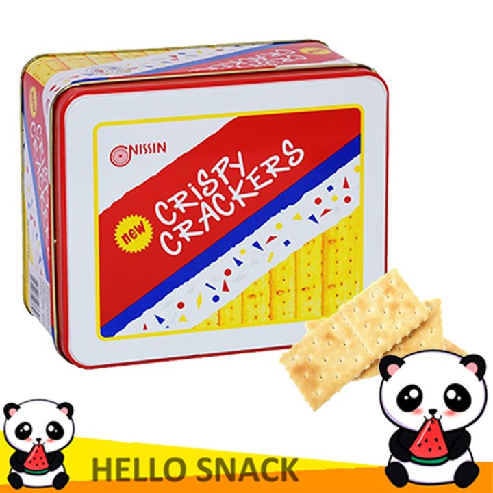 

NISSIN Crispy Crackers Tin 750gr biskuit kaleng hari raya lebaran enak murah