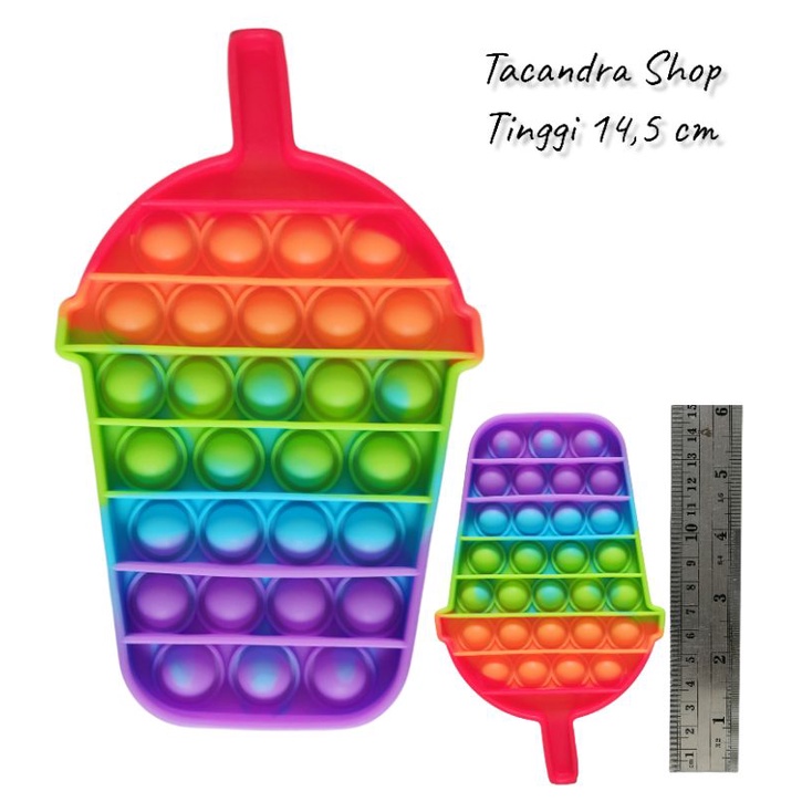 ( COD ) Mainan Anak Pencet Pop It Rainbow / Pop It Rainbow Murah / Mainan Pop It-Ice Cream