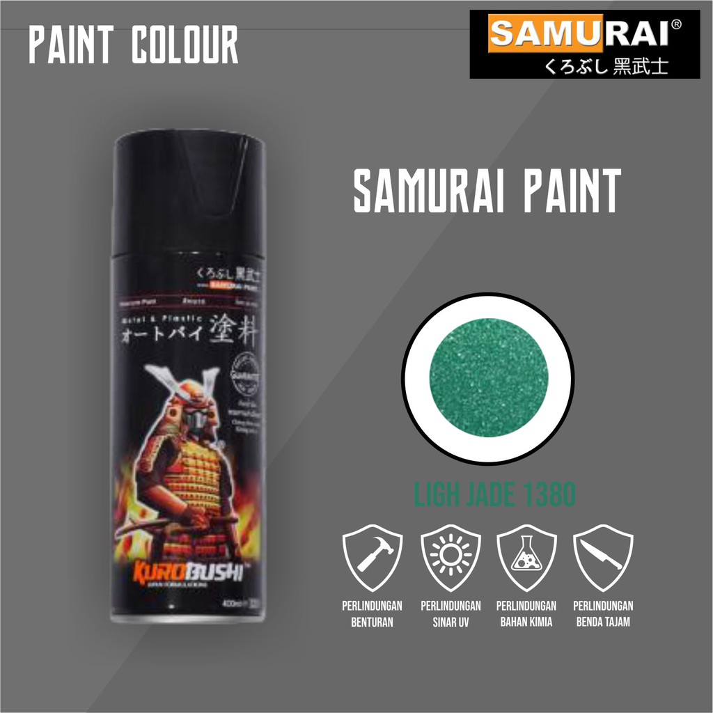 Samurai Paint 1380 Ligh Jade Cat Semprot/Pylox Helm/Motor/Gundam