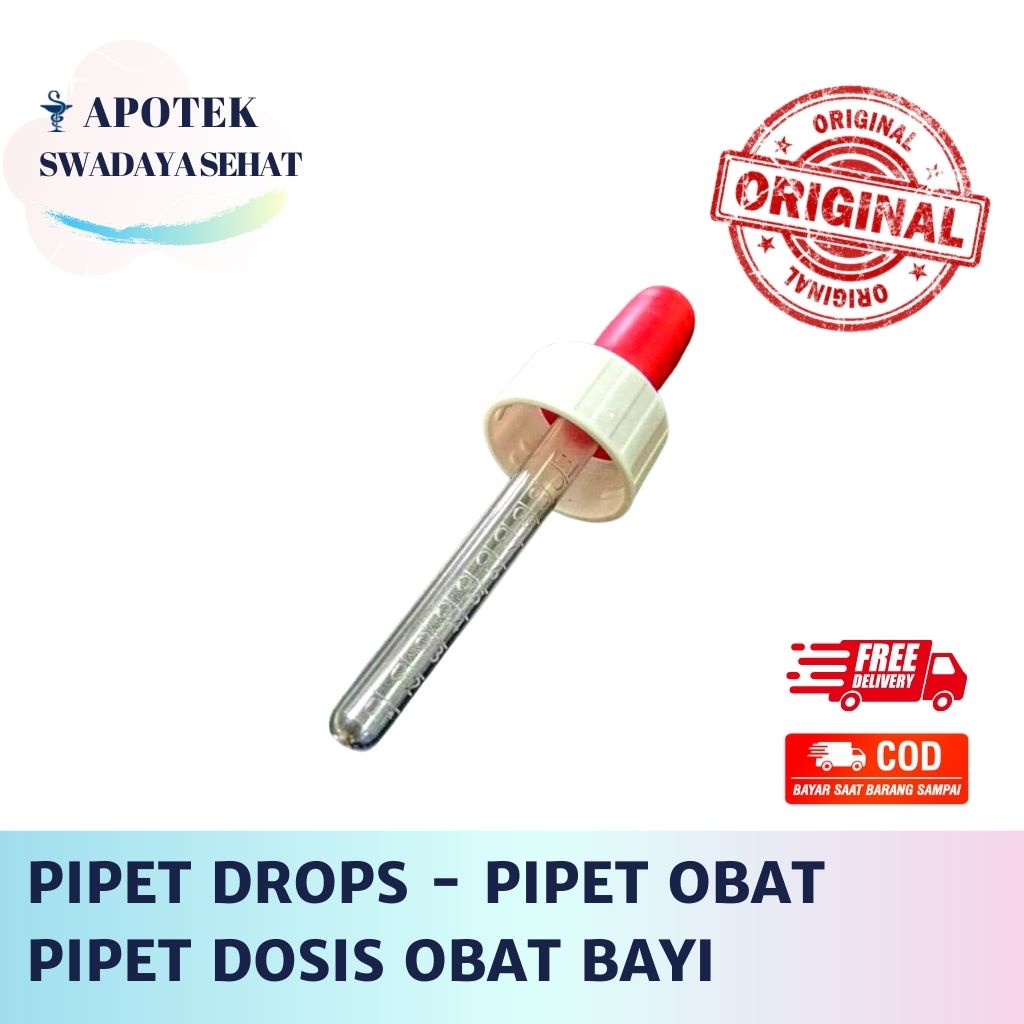 PIPET DROP TETES Obat Untuk Dosis Bayi 1 ML - Kosmetik Drops Pippete Dropper Penetes