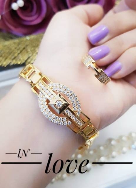 Xuping set perhiasan lapis emas 24k 1836k