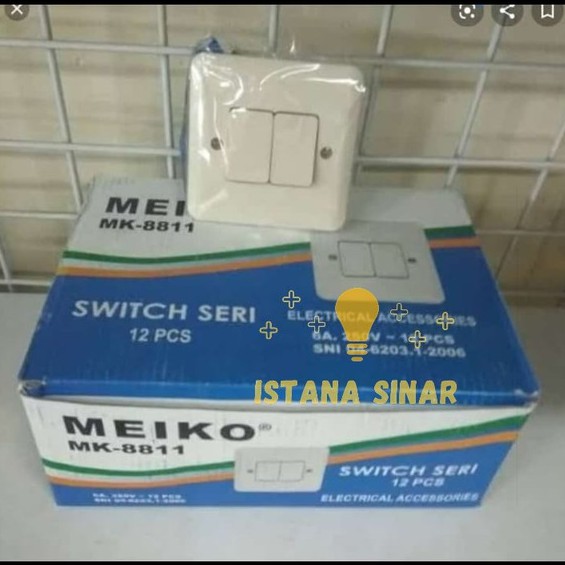 Saklar seri Meiko seri IB inbow Warna Cream / Saklar Murah / Switch