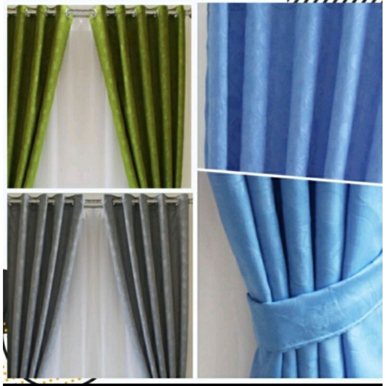 Korden Jendela Minimalis Polos Gorden Embos Kain Lokal Tebal Polos korden Kolongan Gorden Smokring M
