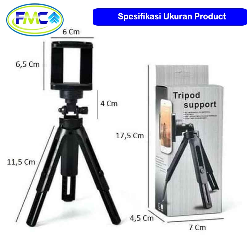 Tripod Mini Support HP Handphone Murah Stand Holder Foto Selfie Video Universal U Hold 360 Rotation Bagus Praktis