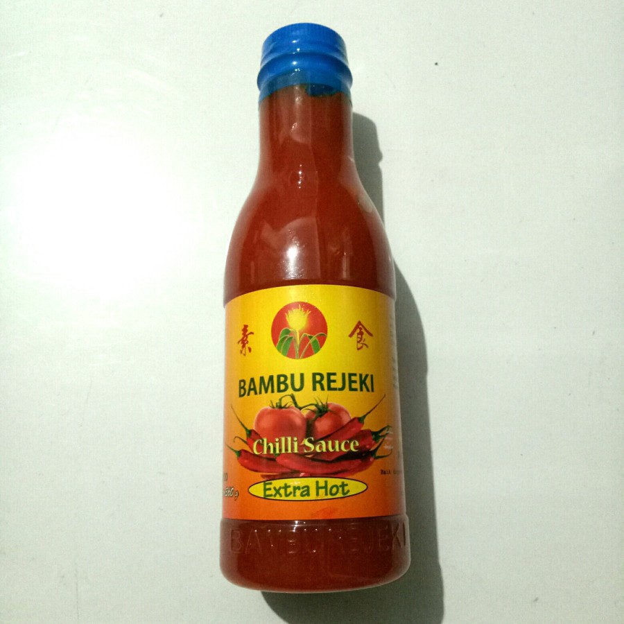 

vegetarian bambu rejeki chili sauce extra hot/super hot/saus sambel/sambal vegan