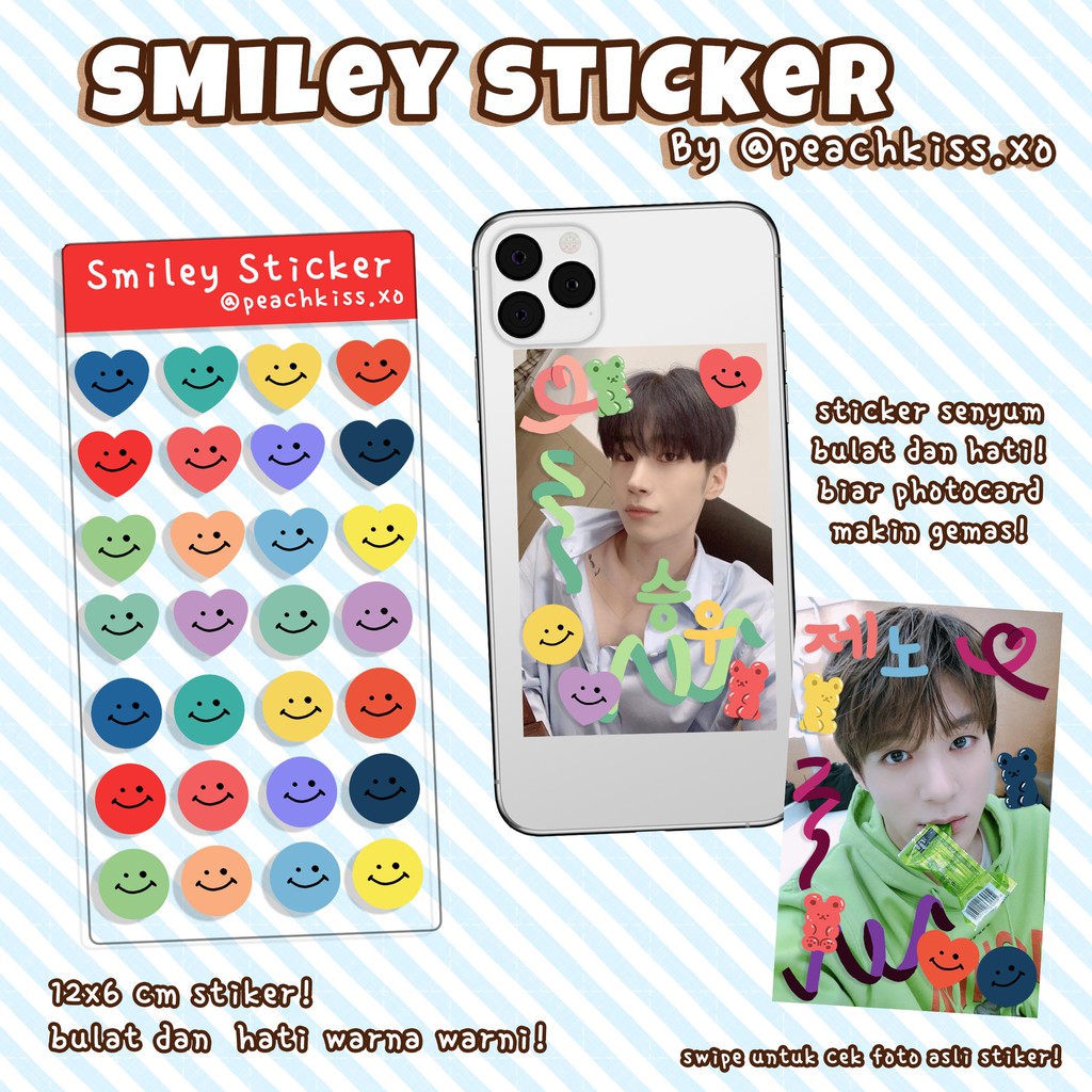 Stiker Dekorasi Photocard / Journal / Polcos Smiley (Waterproof) by @peachkiss.xo