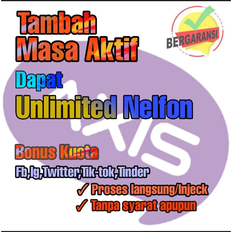 PERPANJANG MASA AKTIF AXIS (Baca Deskripsi) | Shopee Indonesia