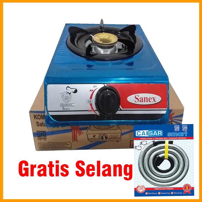 Kompor Gas Sanex K-808S Stainless 1 Tungku - Anti karat Kompor Murah Berkualitas