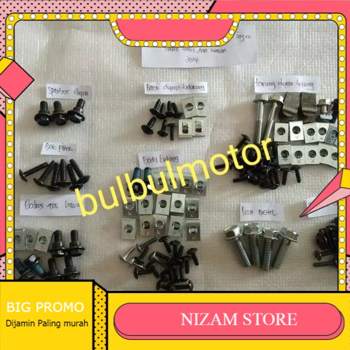 Jual MURAH baut lengkap full set body honda beat fi 2014 injeksi
