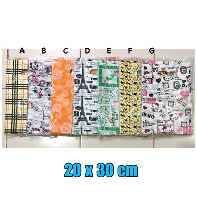 

Plastik plong motif 20x30cm packaging olshop