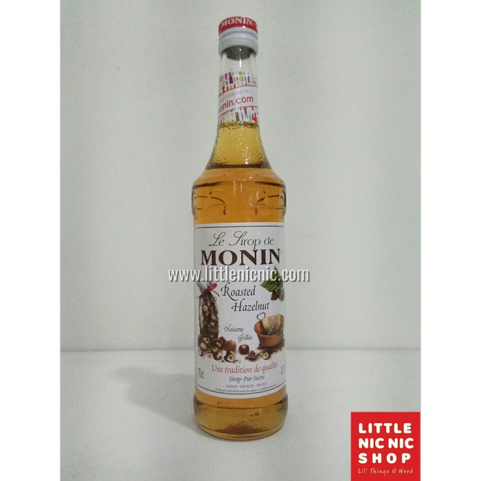 

SIRUP- SIRUP MONIN SYRUP ROASTED HAZELNUT 70 CL (700ML) - GOSEND GRAB -SIRUP.