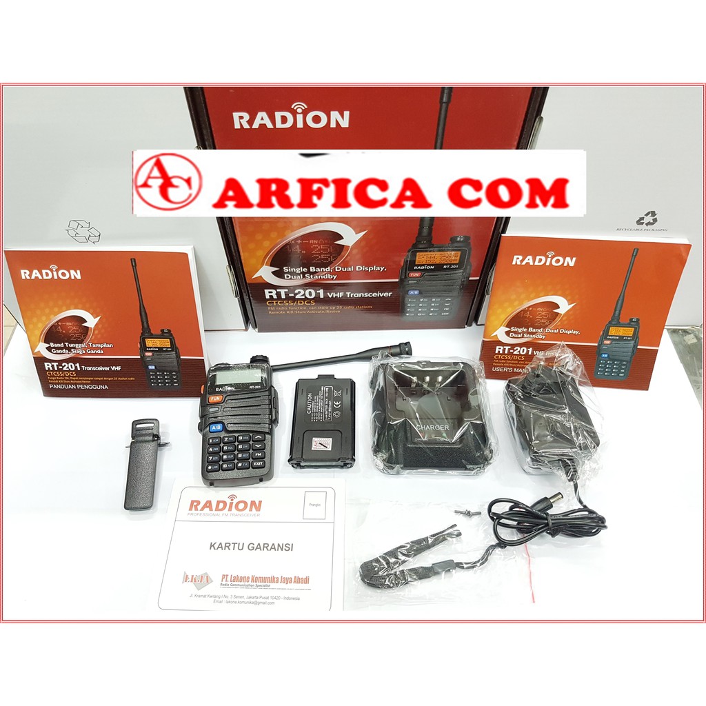 HT RADION RT201 RT-201 RT 201 VHF ORIGINAL GARANSI RESMI