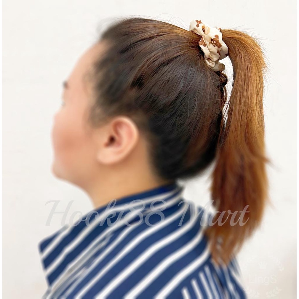 [IMPORT] Ikat Rambut Scrunchie Katun Glossy / Scrunchie / Ikat Rambut Cepol Hijab / Ikat Rambut Korea