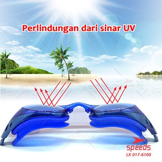 SPEEDS Kacamata Renang Dewasa Anti UV Fog Mirrored LX017