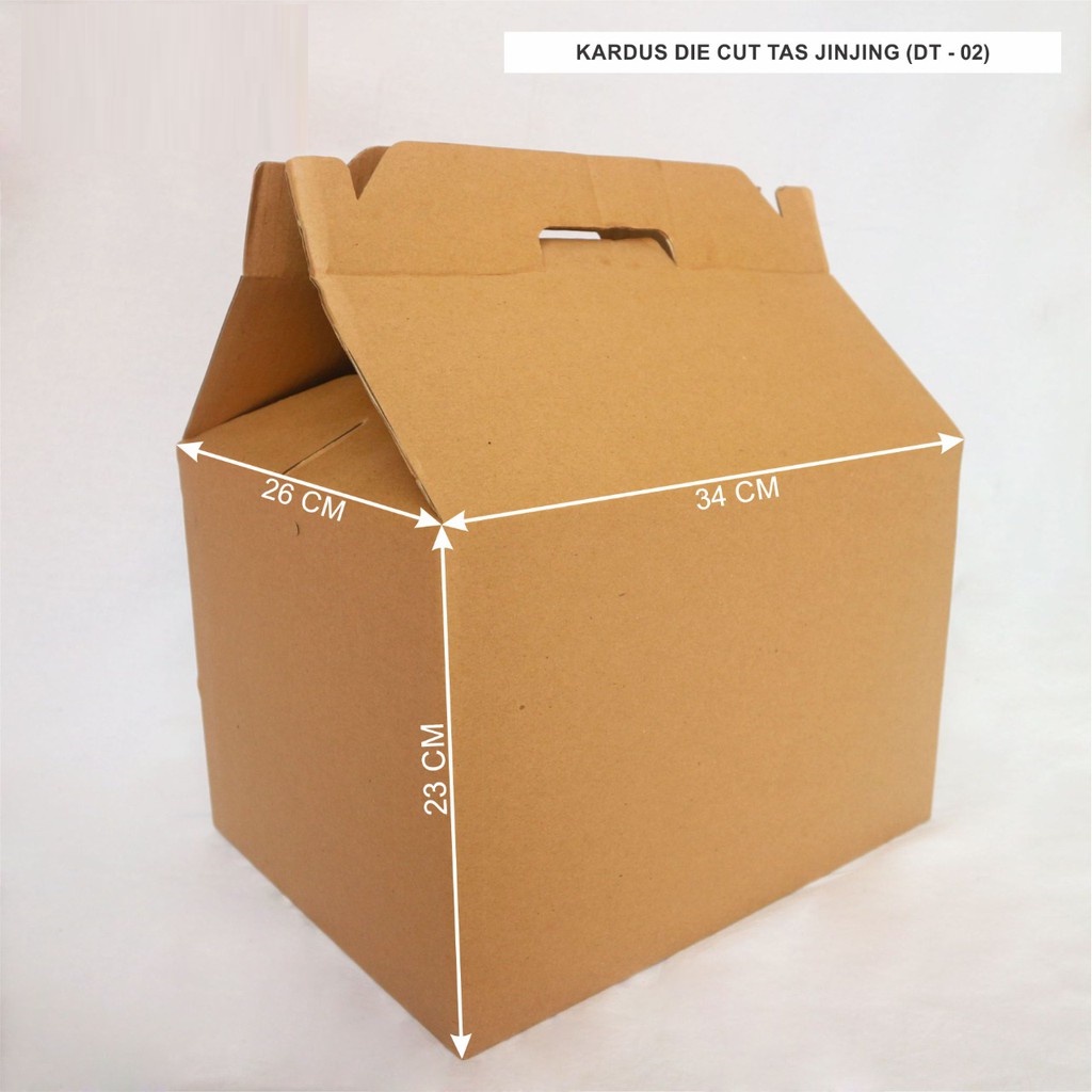

(10 pcs) Box Coklatt Polos Kemasan Hempres Kardus Die Cut Tas Jinjing Dus Packing Ukuran 34 x 26 x 23 Cm