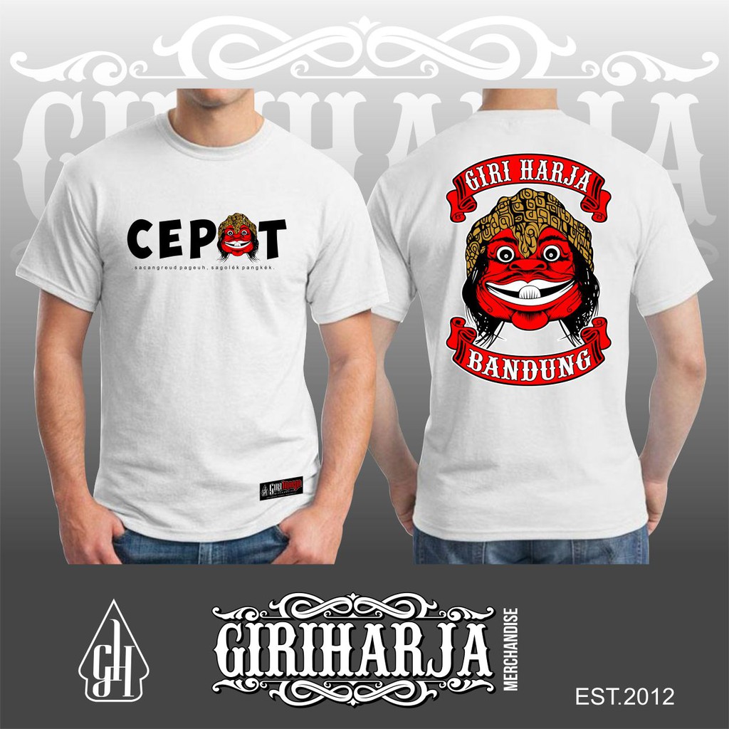 Kaos wayang golek Cepot / kaos wayang golek Giri Harja / Kaos wayang golek sunda / kaos tangan pende
