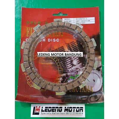 Kampas Plat Kopling Yamaha Scorpio Fukuyama Kualitas Bagus &amp; Awet 6pc