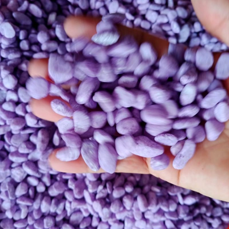 batu salju Taiwan warna ungu 1kg hiasan pot taman aquarium