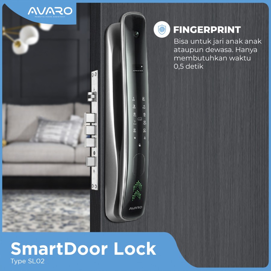 AVARO Smart Door Lock SL02 Digital Handle Kunci Pintu - Gagang Pintu