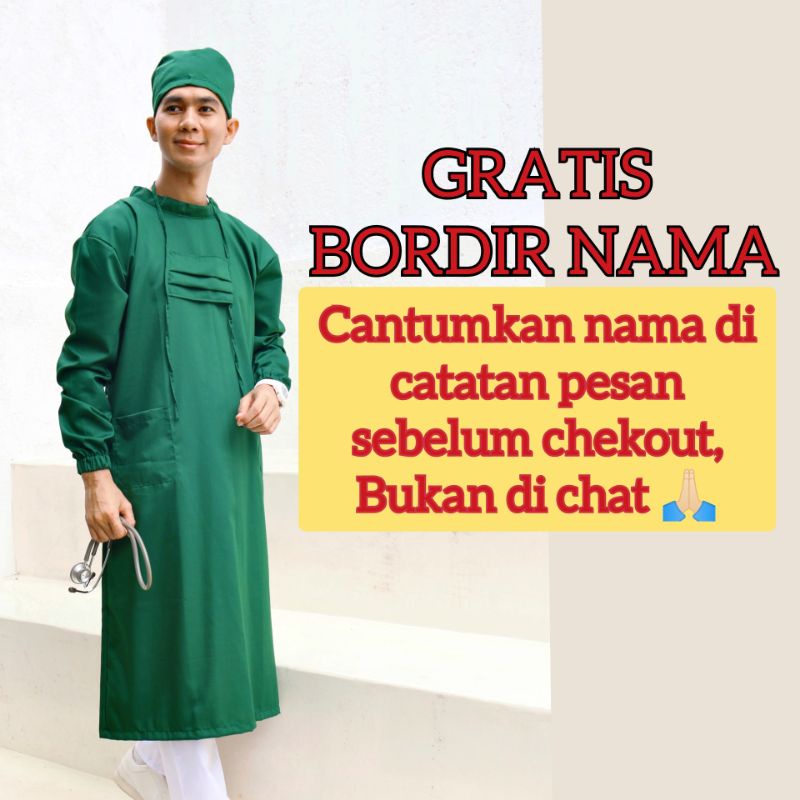 GOWN OK TOYOBO / JUBAH OPERASI /GAUN MEDIS