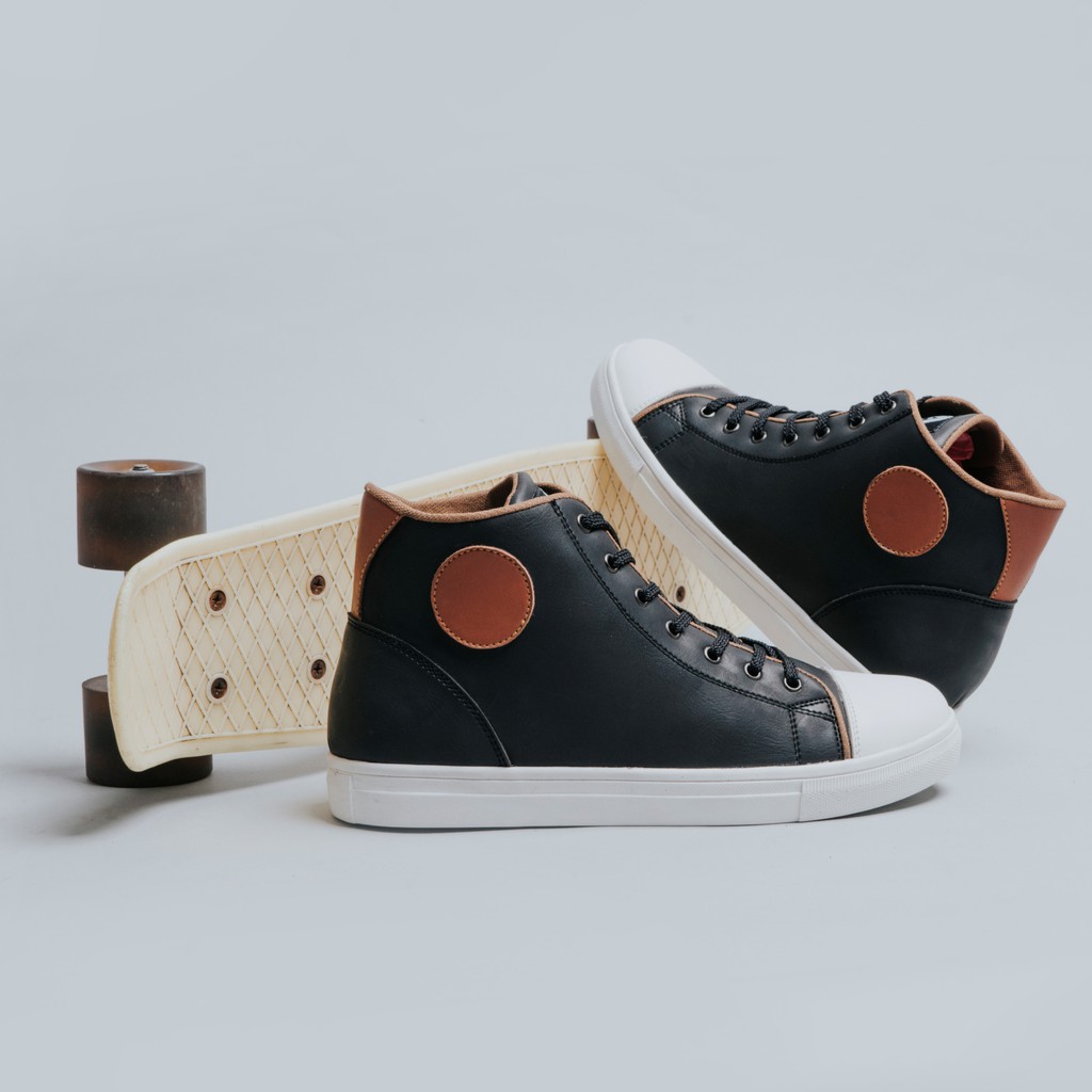 VAUGHAN BLACK |FORIND x Lvnatica| Sneakers High Ori Vintage Klasik Pria/Cowok/Men Original Footwear