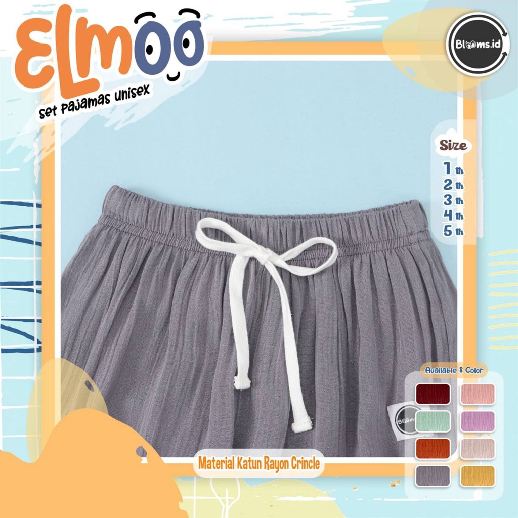 Setelan Pajamas anak Unisex Elmoo By Bloom