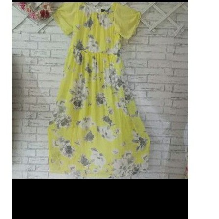 LONG DRESS BUNGA BRANDED ORIGINAL BIG SIZE / LONGDRES VINTAGE KUNING