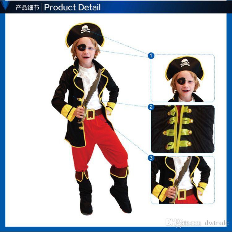 Halloween Boy Pirate Costume/ Kostum Bajak Laut Anak Laki