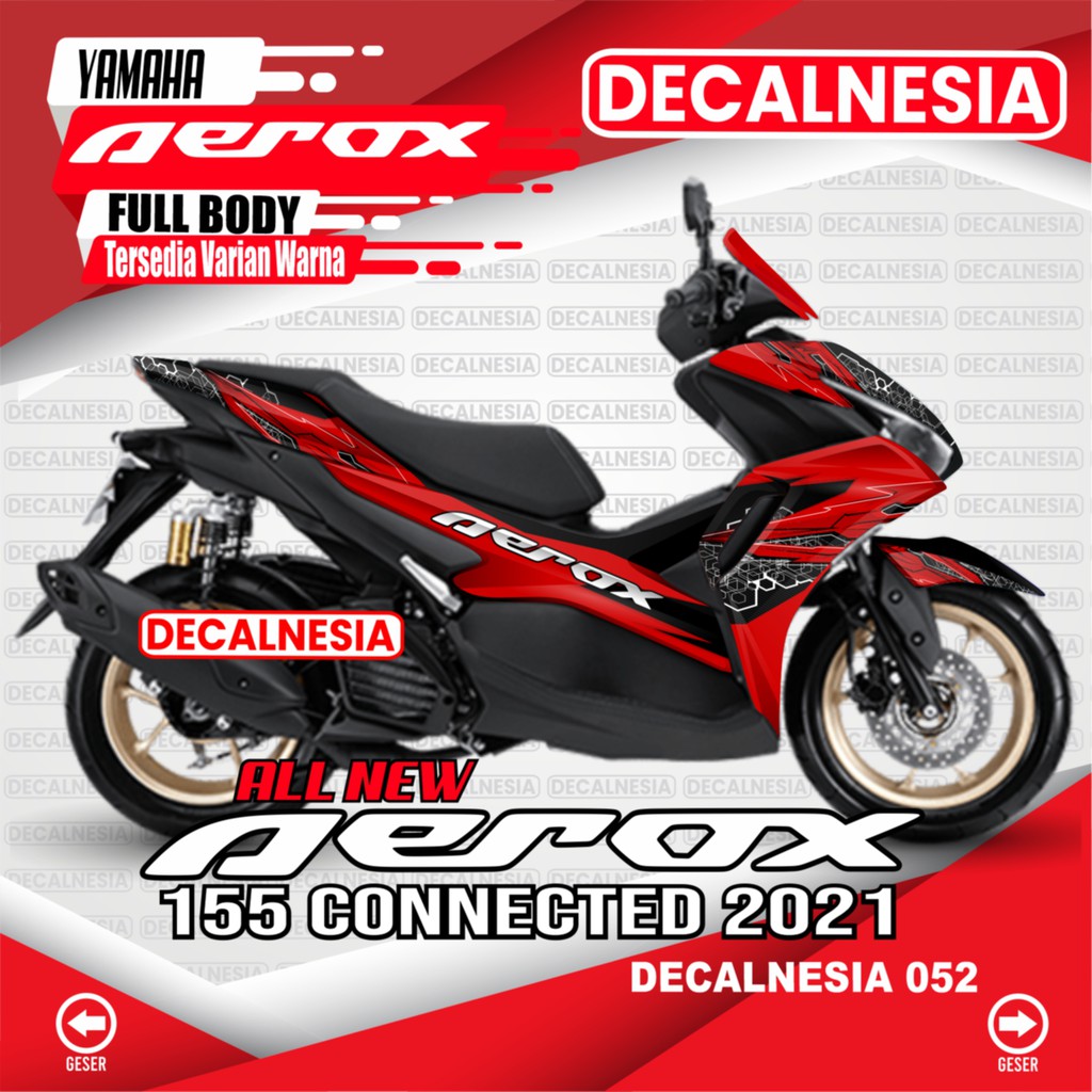 Decal Aerox Connected 155 Full Body Stiker ALL New Variasi Aksesoris Sticker Motor 2021 2022 2023 20