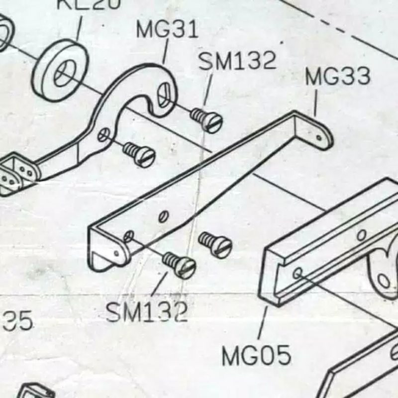 Jalur Benang ZigZag - Thread Guide MG33 Kamkut Asli Siruba F007