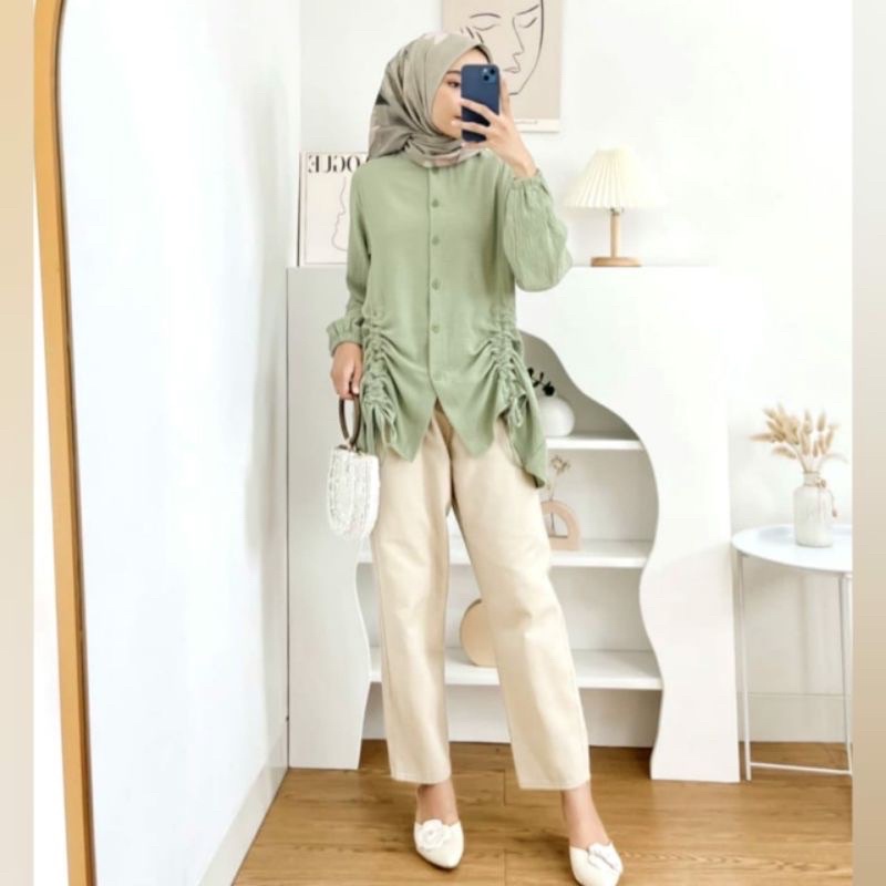 BLOUSE MEGAN LIA CRINKLE PREMIUM BLOUSE CRINKLE