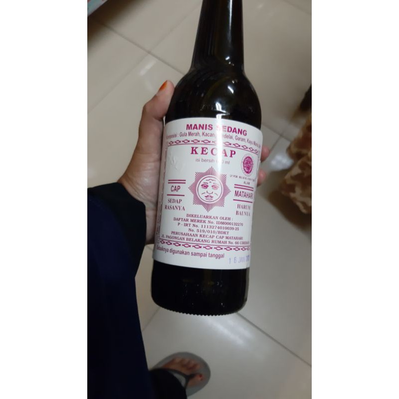 

kecap matahari khas cirebon kemasan botol kaca 600ml