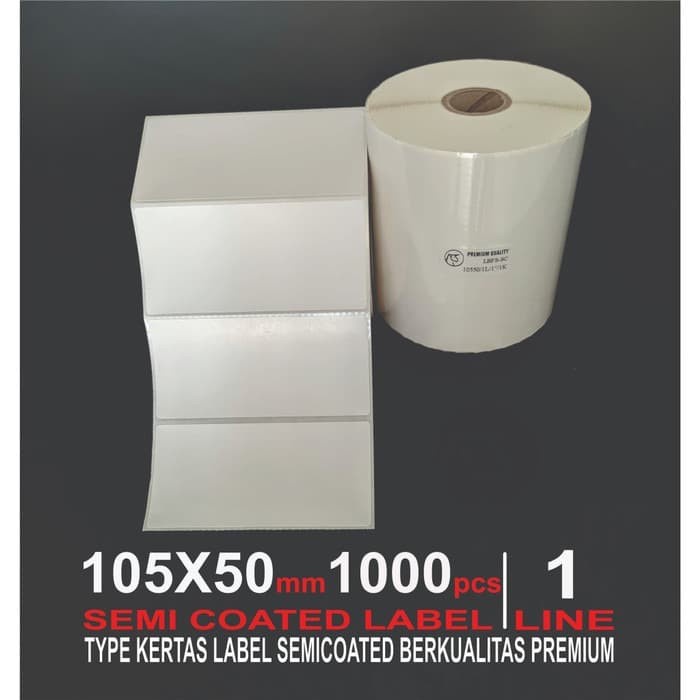 105x50 mm / 105x50mm Semicoat 1Line 1000pcs Core 1&quot; Label Stiker UNICORN