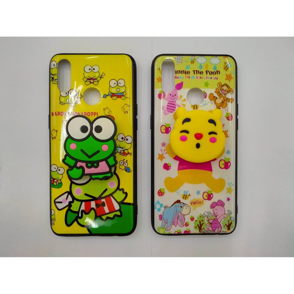 Case REALME 3 PRO Case Fuze Glass Plus Popsocket Karakter