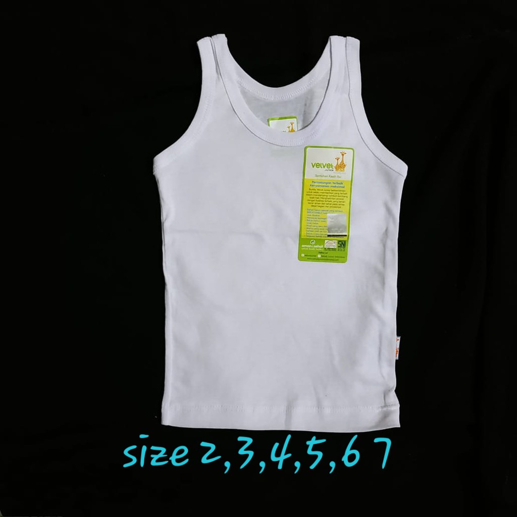 Velvet Junior singlet dalam putih