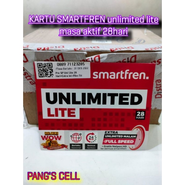 KARTU KUOTA smartfren Unlimited lite full 28hari
