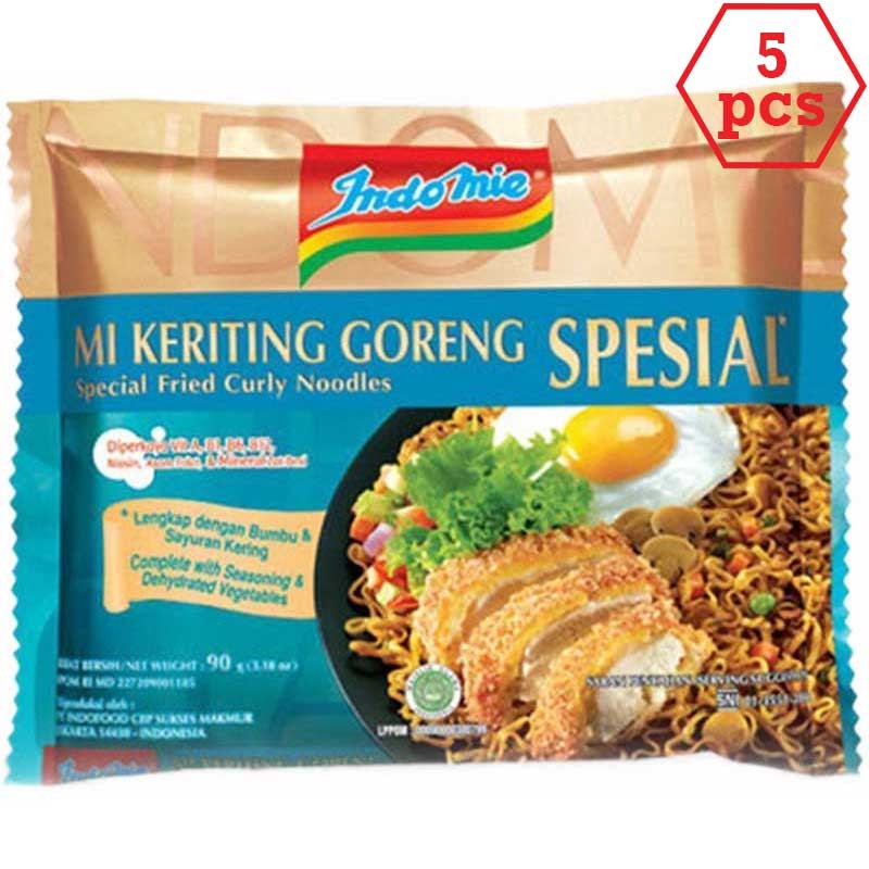 

[HeMart] Indomie Mi Kriting Goreng Special 90gr 5pcs / Makanan Instan