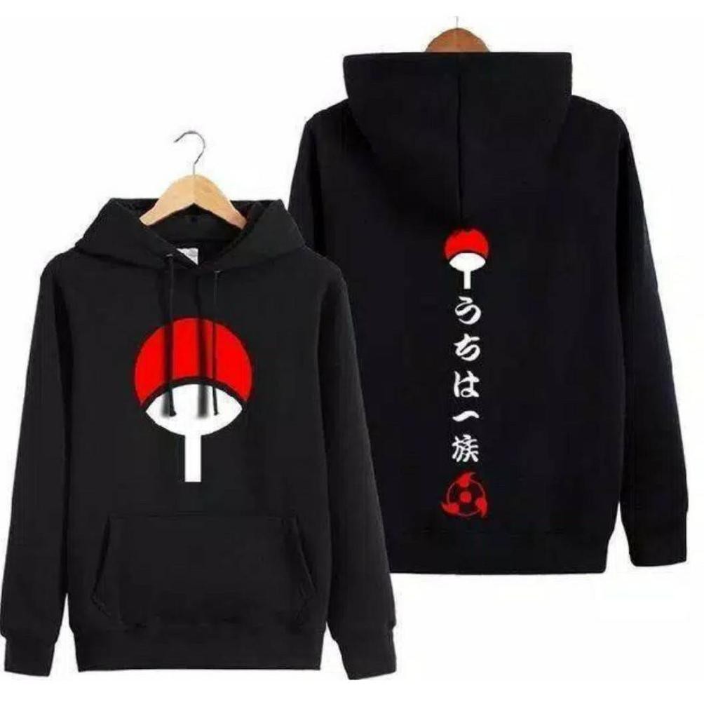 JAKET  PRIA HOODIE ANIME NARUTO UCHIHA JAKET NARUTO SWEATER NARUTO UCHIHA ALL SIZE M -5XL