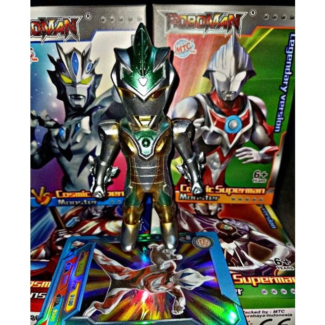 MC 432 ROBOMAN BOX KARTU PLUS ULTRAMAN / MAINAN ROBOT ULTRAMEN TINGGI 10 CM
