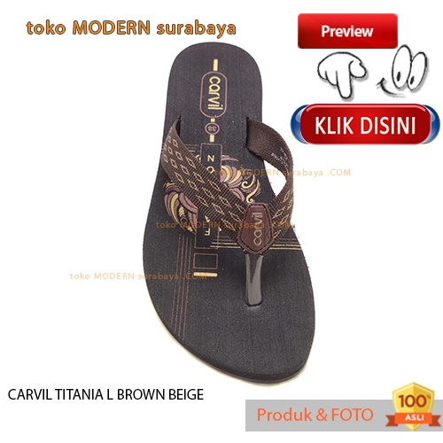 Sandal wanita casual jepit spons printing CARVIL TITANIA