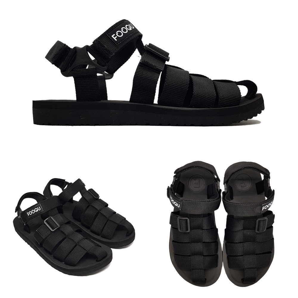 Sandal Adventure Gunung Hiking Pria   Webbing   Hitam   Hijau Abu   38 43   GLF  GF 8005 c