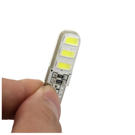 Lampu LED T10 Jelly COB PLASMA Gel SILICON 2 SISI SENJA SEIN Sen Mobil Motor